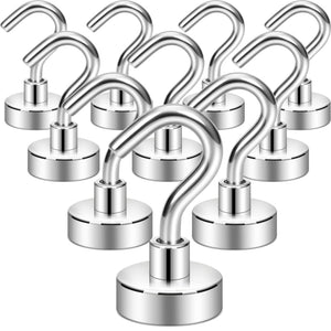 LinkMejor Magneet挂钩, 30lb Zwaar, Zilver, 10 Pack