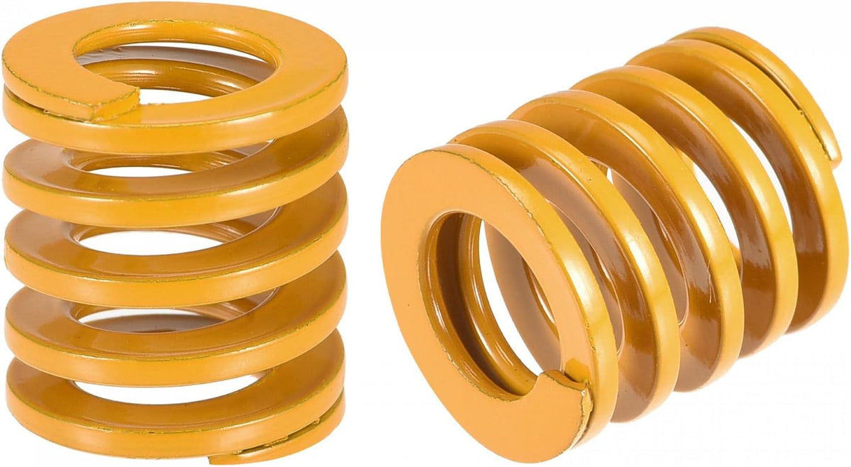3D Printer Die Spring, 20mm OD 20mm Long 2pcs Spiral Stamping Light Load Compression Mould Die Springs for 3D Printer Electric Part, Yellow