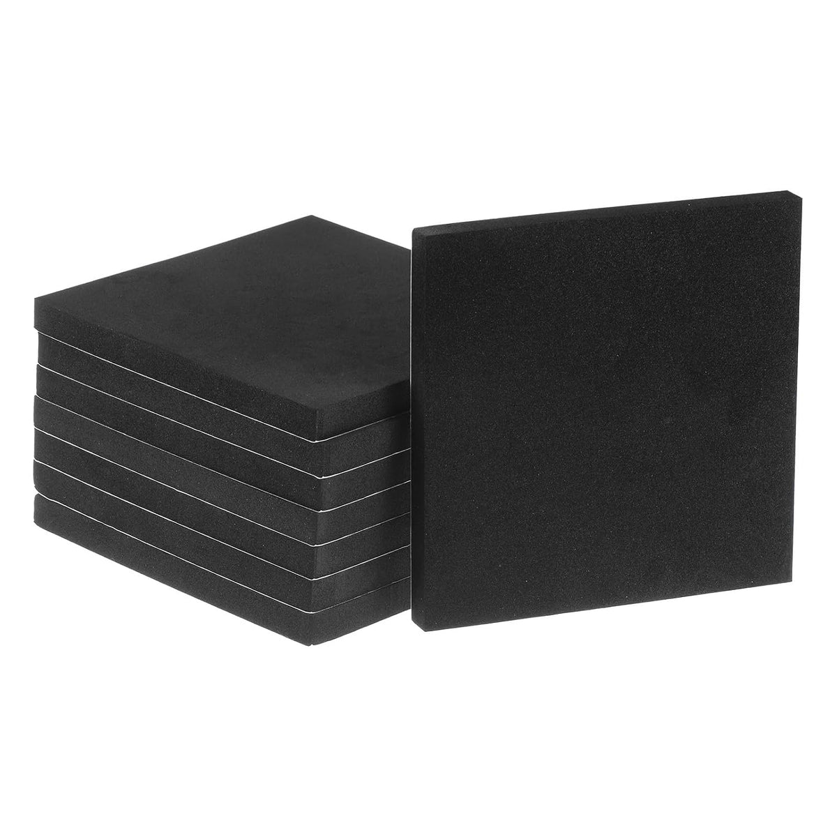 8pcs Adhesive Foam Padding Sheets 1/2 Inch Thick x 6 Inch Long Square EVA Foam Sheet Self Stick Non-Slip Anti Vibration Pads, Anti-Skid Noise