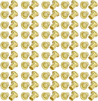 LinkMejor 100pcs M5 x 7mm Brass Plated Metal Hollow Eyelets Rivets Gold Tone