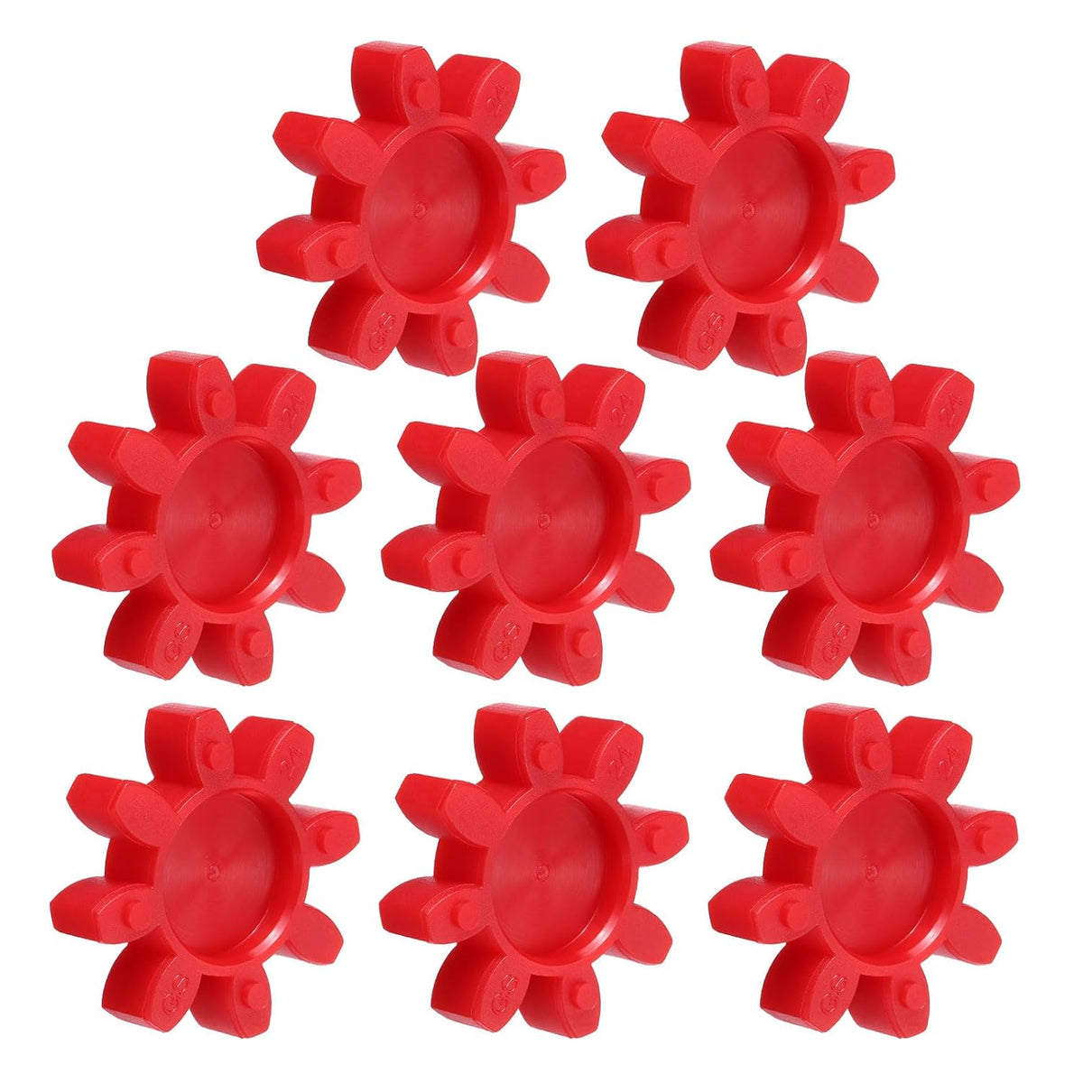 8pcs GS24 Coupling Insert, Urethane Flexible Solid Type Jaw Coupling Center Insert for L-Jaw Couplings L-Jaw Couplers Set, Red