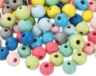 300Pcs 8mm Colored Natural Wood Beads, Large Hole Round Colorful Wooden Spacer Beads for DIY Crafting, Jewelry Making Bracelets (Assorted Color)