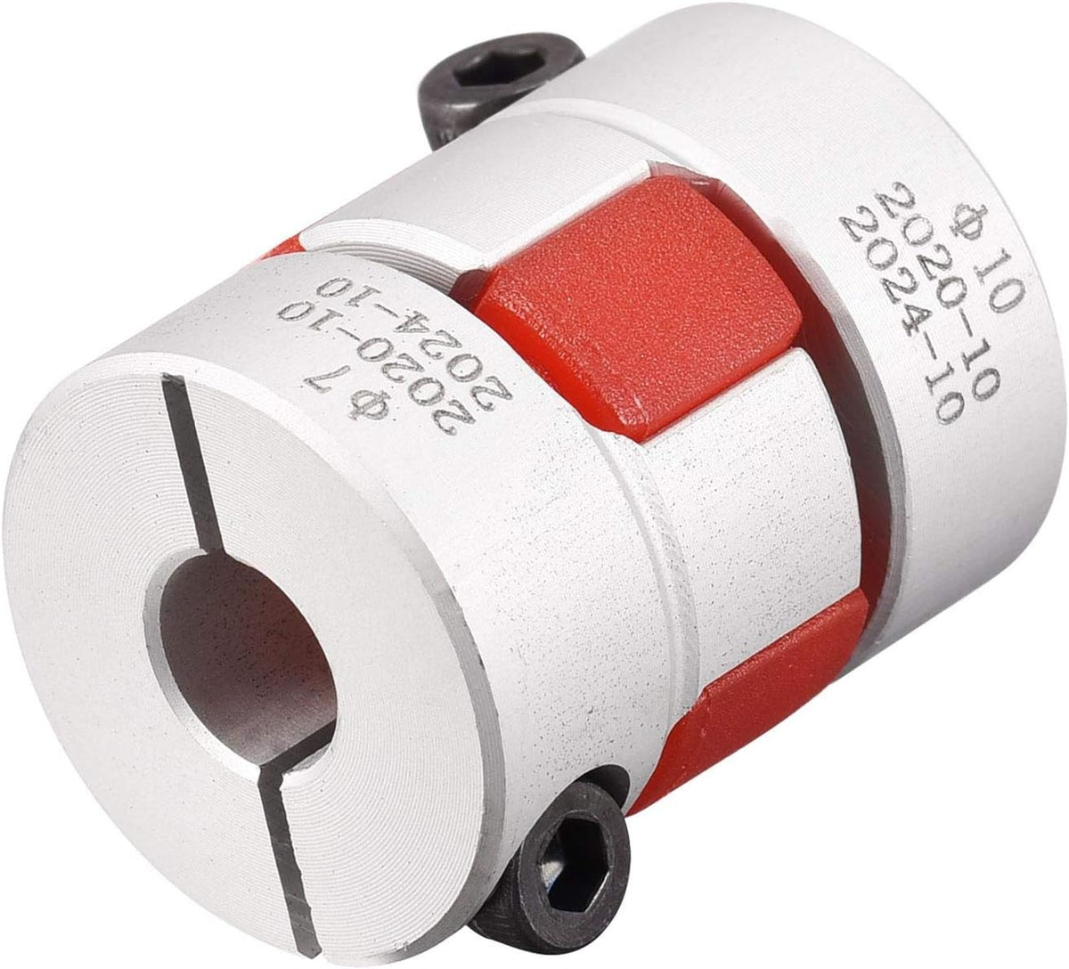 7mm to 10mm Bore L26xD20 Flexible Coupling Jaw Coupler Shaft Joint for Servo Motor
