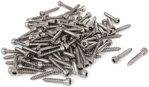 100 Pcs M3.5x20mm Stainless Steel Hex Socket Cap Head Self Tapping Screws