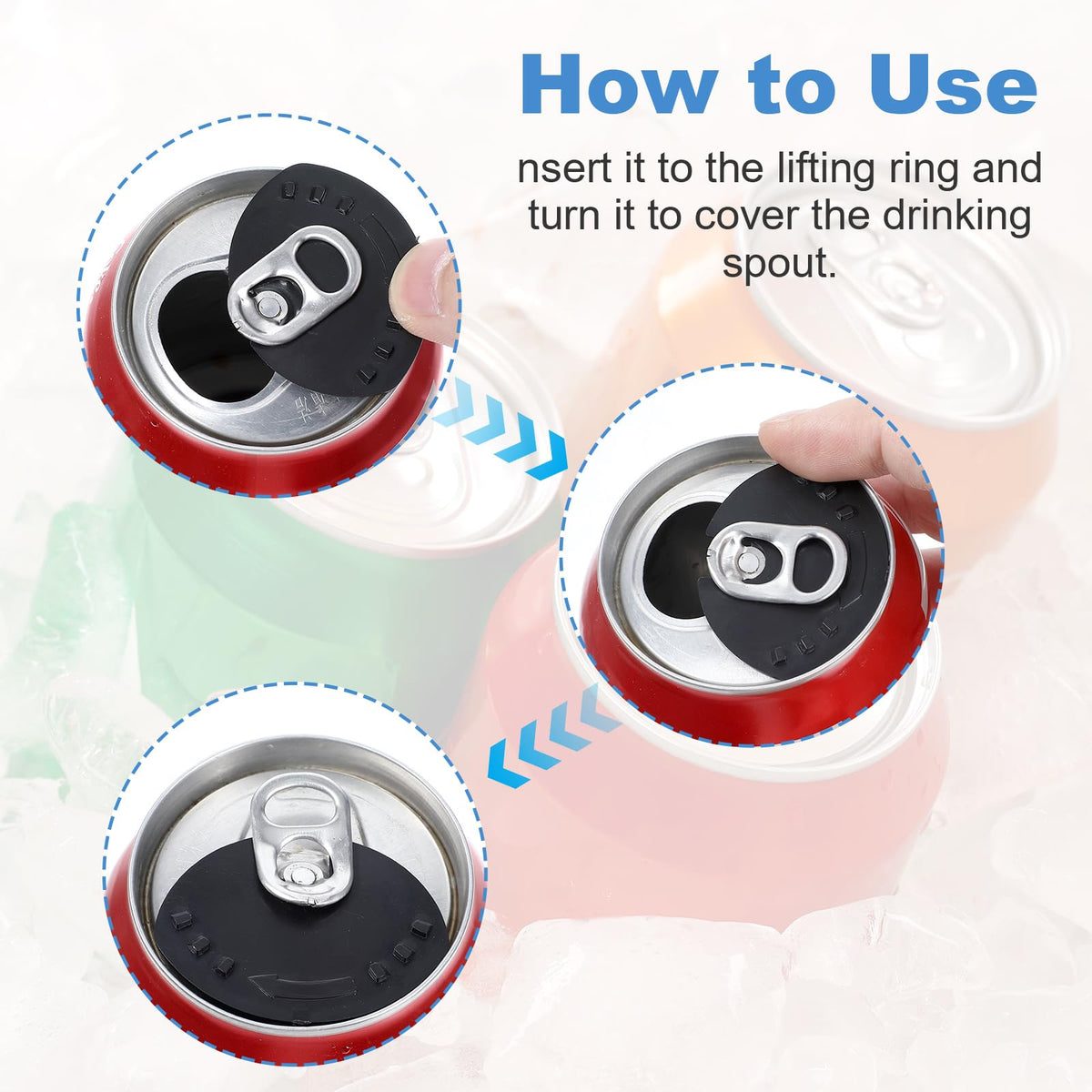 10pcs Soda Can Lids, LinkMejor Can Covers for Soda, Plastic Top Cap Protector