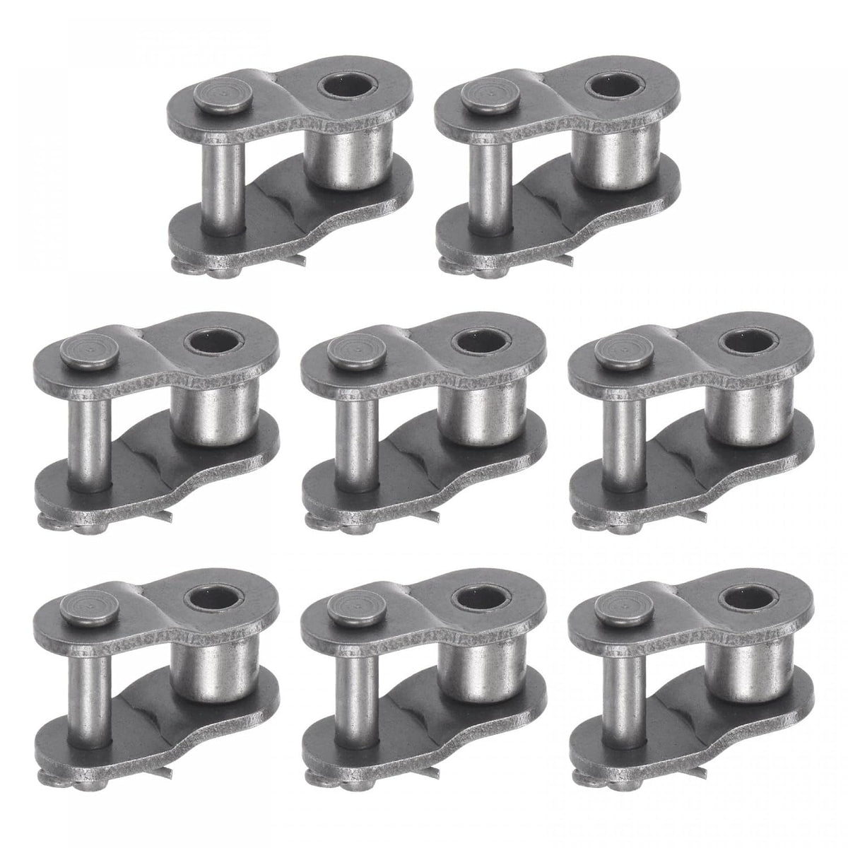 8Pcs #50 Chain Offset Half Link Roller, 5/8" Pitch Carbon Steel, Standard Chain End Connector Split Links for 10A Chain
