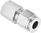 Compression Tube Fitting 1/8NPT Female Thread x 1/4" Tube OD Straight Coupling Adapter 304 Stainless Steel