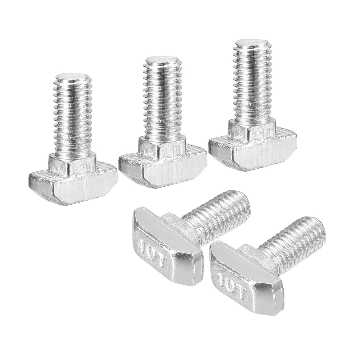M8x30mm T-Schienen-Einbauschraube, 30Stück Kohlenstoffstahl Nickelvergoldet Hammerkopf T-Schraube T-Förmiger Schraubenstift Gleitbolzen für 45-Serie Aluminiumprofil