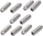 M6x20mm 304 Stainless Steel Spring Hex Socket Ball Point Grub Set Screws 10pcs