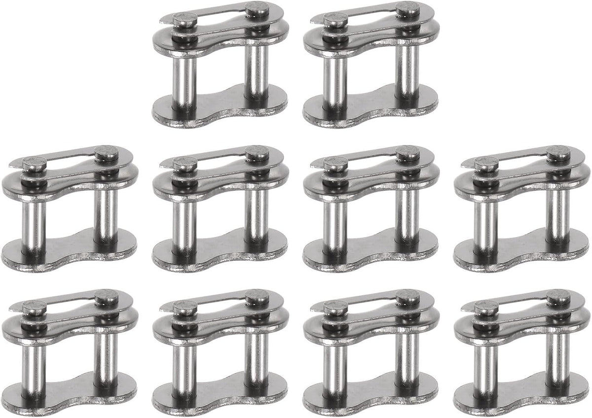 10Pcs #60 Chain Master Connector Link Roller 3/4" Pitch Stainless Steel Standard Connecting Split Links for 12A Chain