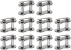 10Pcs #60 Chain Master Connector Link Roller 3/4" Pitch Stainless Steel Standard Connecting Split Links for 12A Chain