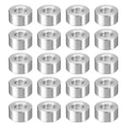 20Pcs Aluminum Spacer 3/4" OD x 3/8" ID x 3/8" Length Screw Standoff Bushing Plain Finish Unthreaded Round Metal Spacer for Screws Bolts and Rods, Silver