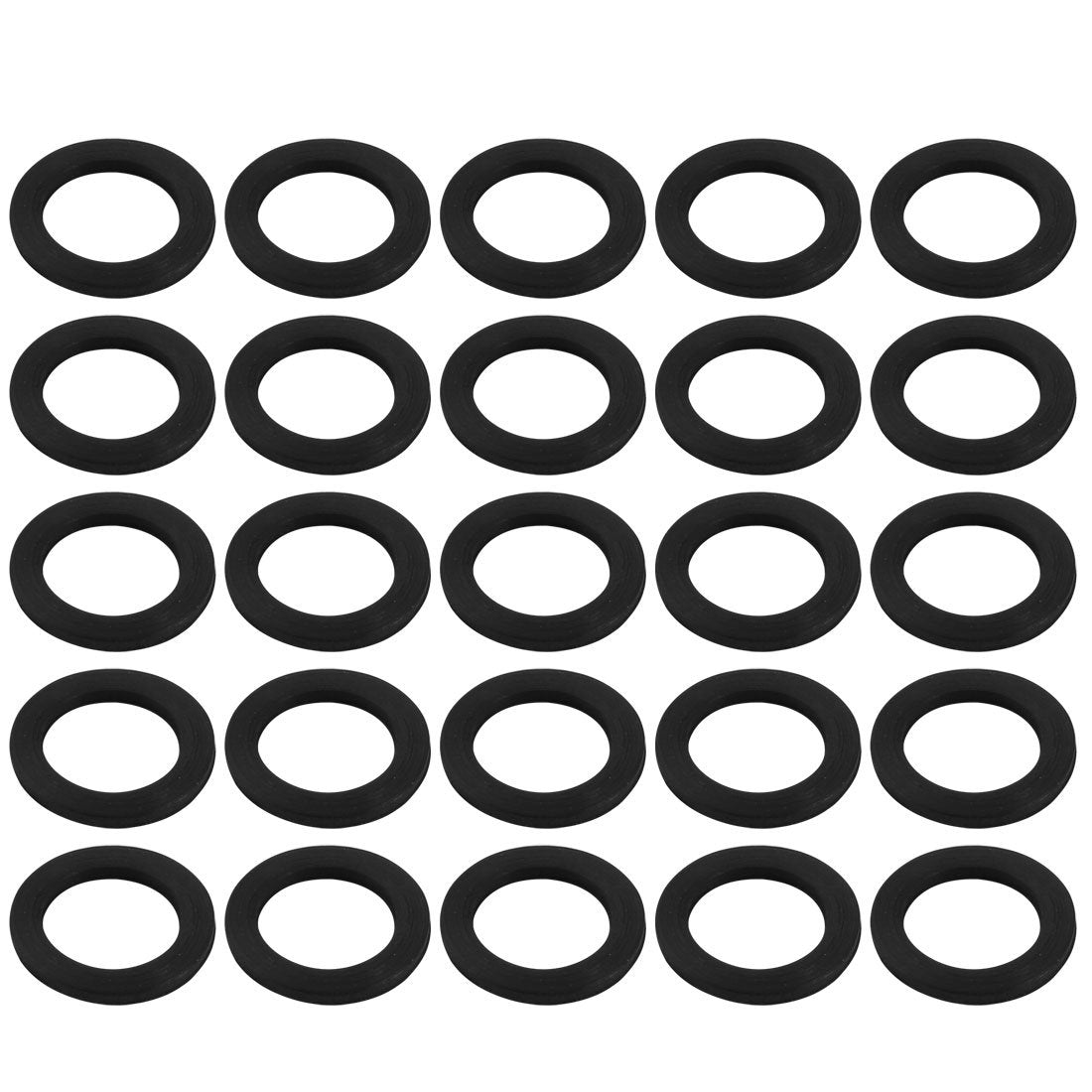 Rubber Flat Washers 12mm OD 8mm ID 1mm Thickness for Faucet Pipe Water Hose, Pack of 25
