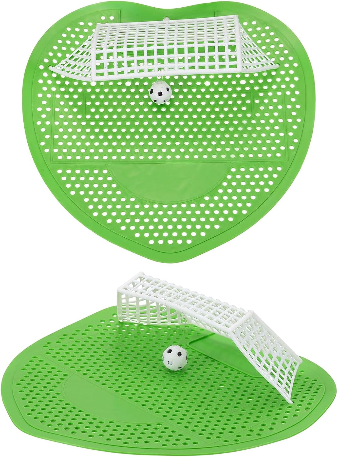 2 Pcs Urinal Screen Deodorizer, 7.3 x 7.1 Inch Plastic Urinal Scent Odor Protection Mat Anti-Blocking Splashproof Air Freshener Deodorizers for Home Hotel Restaurant Toilet, Green