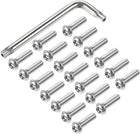 M6x20mm Torx Security Machine Screw, 20pcs Pan Head Screws Inside Column, with T30 L-Type Wrench, 304 Stainless Steel Fasteners Bolts