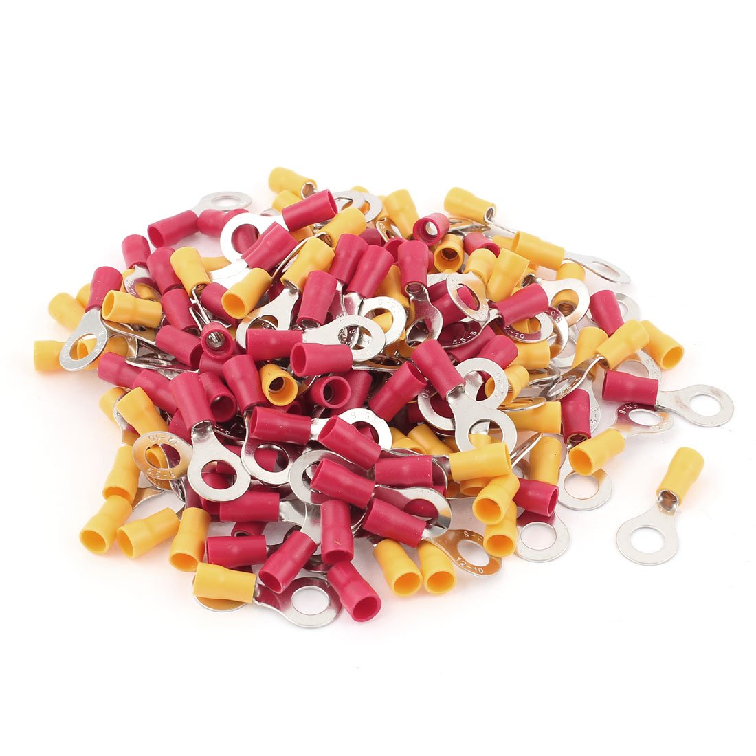 Connector Pre-Insulated Ring Terminal RV5.5-8 for AWG12-10 Wire with 160 Piece