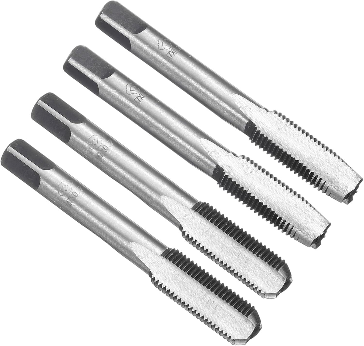 2 Set Metric Hand Taps, M7 x 0.75 H2 Thread Taper + Bottom Tap, 9CrSi Alloy Tool Steel Screw Threading Milling Tapping Tool Kit