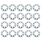 50Pcs 1/4 Internal Tooth Lock Washer, Zinc-Plated Carbon Steel Multi-Tooth Star Washer Locking Fastener, Silver Tone