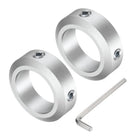 Set Screw Shaft Collar for 25mm Shaft, 2pcs Clamping Collars 38mm OD, 12mm Thickness, Aluminum Alloy Clamp-On Collar with M6 Set Screws and a Wrench