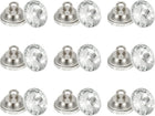 25 Pcs Rhinestone Crystal Buttons, 16mm Upholstery Tufting Buttons with Metal Loop for Sewing Sofa Bed Headboard DIY Crafts Decoration (Cubic)