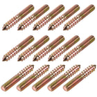 M8 Hanger Bolts Length 2"(50mm) Double Headed Bolts Self-Tapping Screw 8mm Wood Joint Furniture Legs 15pcs