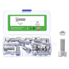 Hex Socket Bolts Kits (M8), 304 Stainless Steel Hex Socket Drive Screws, Silver Tone