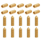 20Pcs Set Screws M5x16mm Brass Cone Point Hex Socket Grub Screws for Machinery, Home Repairs, and Fixtures Gold Tone