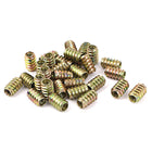 M6 x 17mm Unhead Type E-Nut Wood Furniture Insert Nuts 30 Pcs