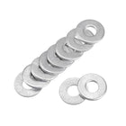 0.31" x 0.12" x 0.02" Carbon Steel Flat Washer for Screw Bolt 100Pcs
