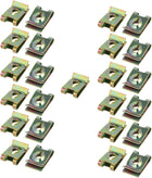 25pcs 65Mn Steel Speed Fastener U Nut Brass Tone for M5 Screw Bolt