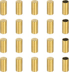 20 Pcs Stainless Steel Cord End Caps, 2.5 mm End Cap Barrel Beads Leather Cord End Caps for Jewelry Making DIY Tassel 5.5 mm Length Golden