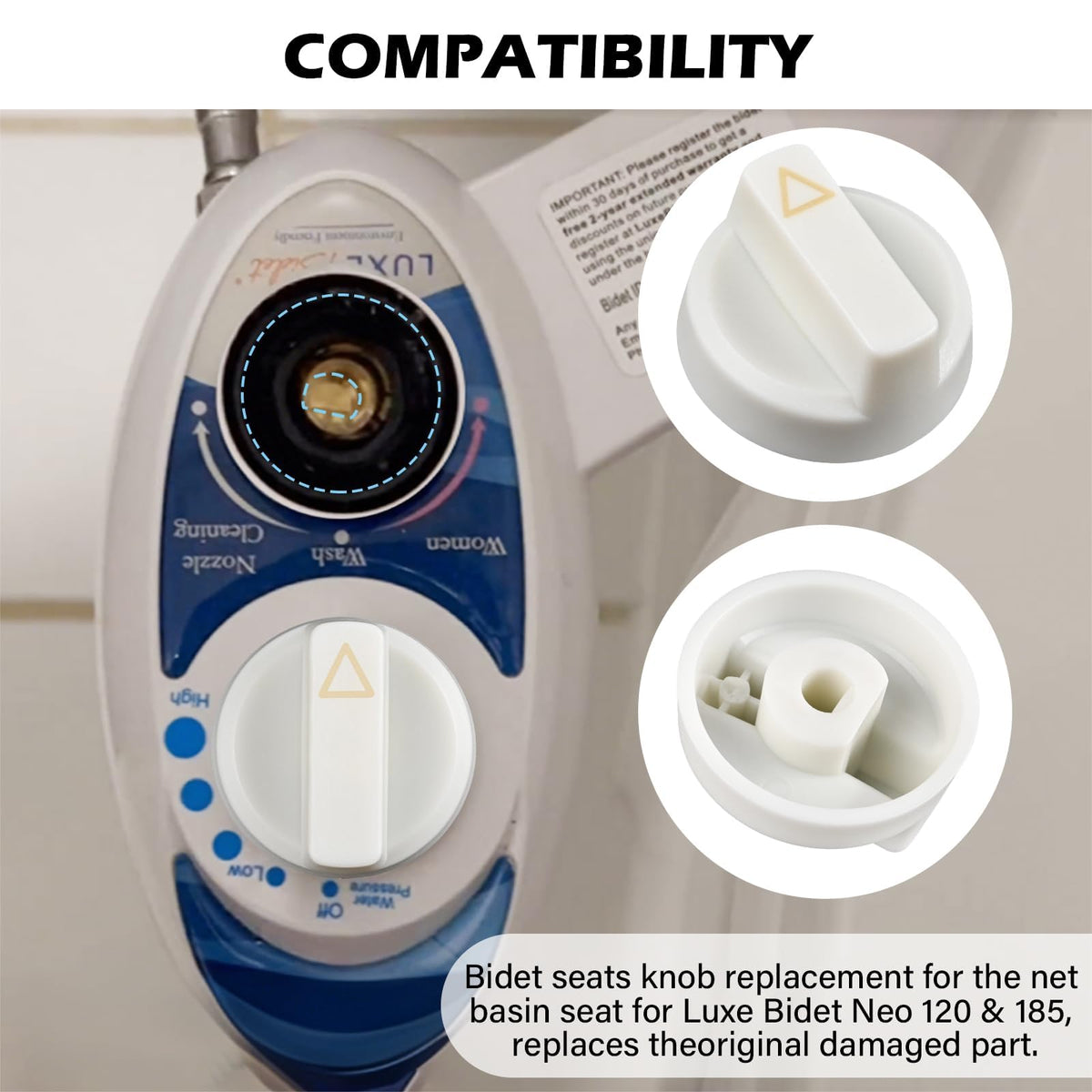 LinkMejor 2 szt. Zastępczy Dźwignia dla Luxe Bidet Neo 120 & 185