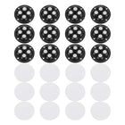 12Pcs Mini Self Adhesive Caster Wheels, 1.85" x 0.55" 360° Rotation Swivel Wheel Small Rolling Ball Casters for Small Appliances Storage Box Trash Can - Nylon Beads (Black)