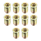 Wood Furniture M10x25mm Threaded Insert Nuts Interface Hex Socket Drive 10pcs