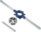 3/8-24 UNF Tap and Die Set with 30mm Round Die Stock Handle Wrench, High Speed Steel Machine Thread Tap and Round Die Threading Tool