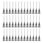 Industrial Blunt Tip Needle 16G 1 Inch Length with Luer Lock Screw Interface Connector, Dispensing Needle for Liquid Glue Gun, 40 Pcs (Gray)