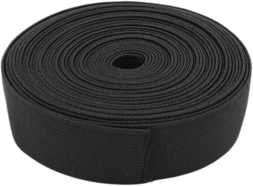 LinkMejor Polyester Tailoring Sewing DIY Stretchy Knit Elastic Band Strap 10.94 Yards Black