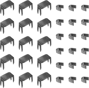 #5 Kit Retentori Slider Zipper, 200Pz Stopper Superiori e 100Pz Stopper Inferiori per Borse Cappotti Giacche Zipper a Chiusura a Capo Sostituzione, Nero Metalli