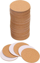 80pcs Self Adhesive Cork Coasters 4"x 4"x 0.08" Cork Mats Cork Tiles Cork Backing Sheets Mini Wall Cork Board for Coasters and DIY Crafts, Circle