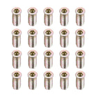 Wood Furniture M6x25mm Threaded Insert Nuts Interface Hex Socket Drive 20pcs