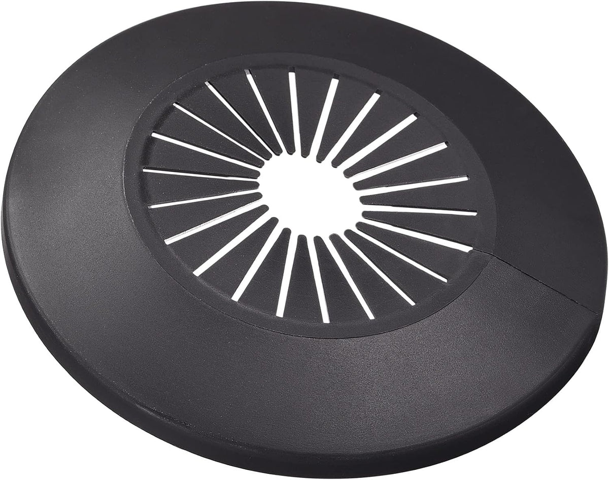 Pipe Cover Decoration, 30mm-50mm PP Plastic Escutcheon Water Pipe Drain Line Cover Black 4pcs