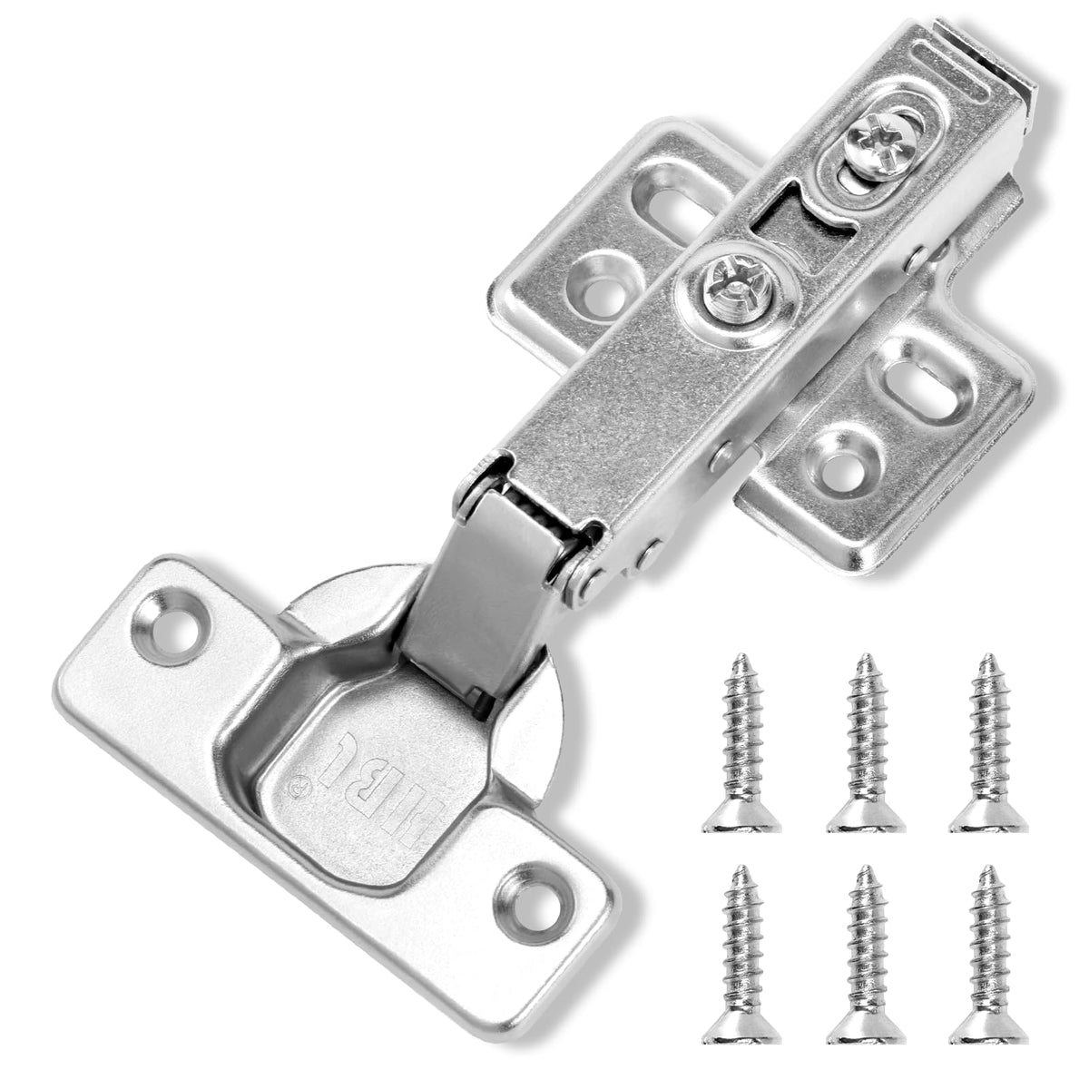 LinkMejor charnières à fermeture douce pour armoires sans cadre, 110° couvre total, pack de 4