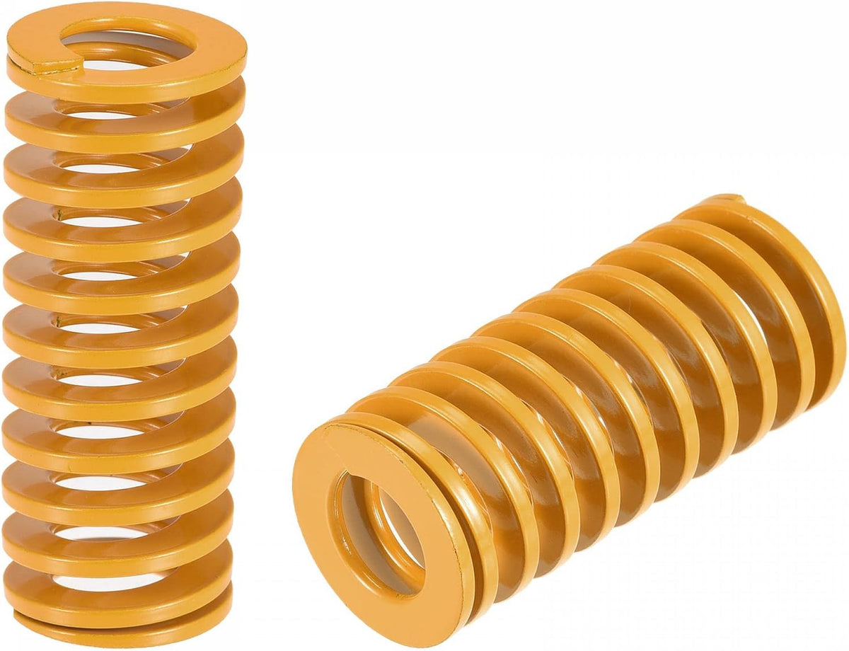 3D Printer Die Spring, 25mm OD 60mm Long 2pcs Spiral Stamping Light Load Compression Mould Die Springs for 3D Printer Electric Part, Yellow