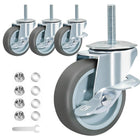 Roues à roulement à billes à filetage verrouillé 3", Haute résistance, Jeu de 4