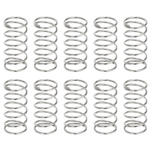 10Pcs Compression Springs, 0.9mm Wire Diameter x 12mm OD x 25mm Length 304 Stainless Steel Extension Spring Ballpoint Pen Pressure Springs for Shop Home Repairs, Silver