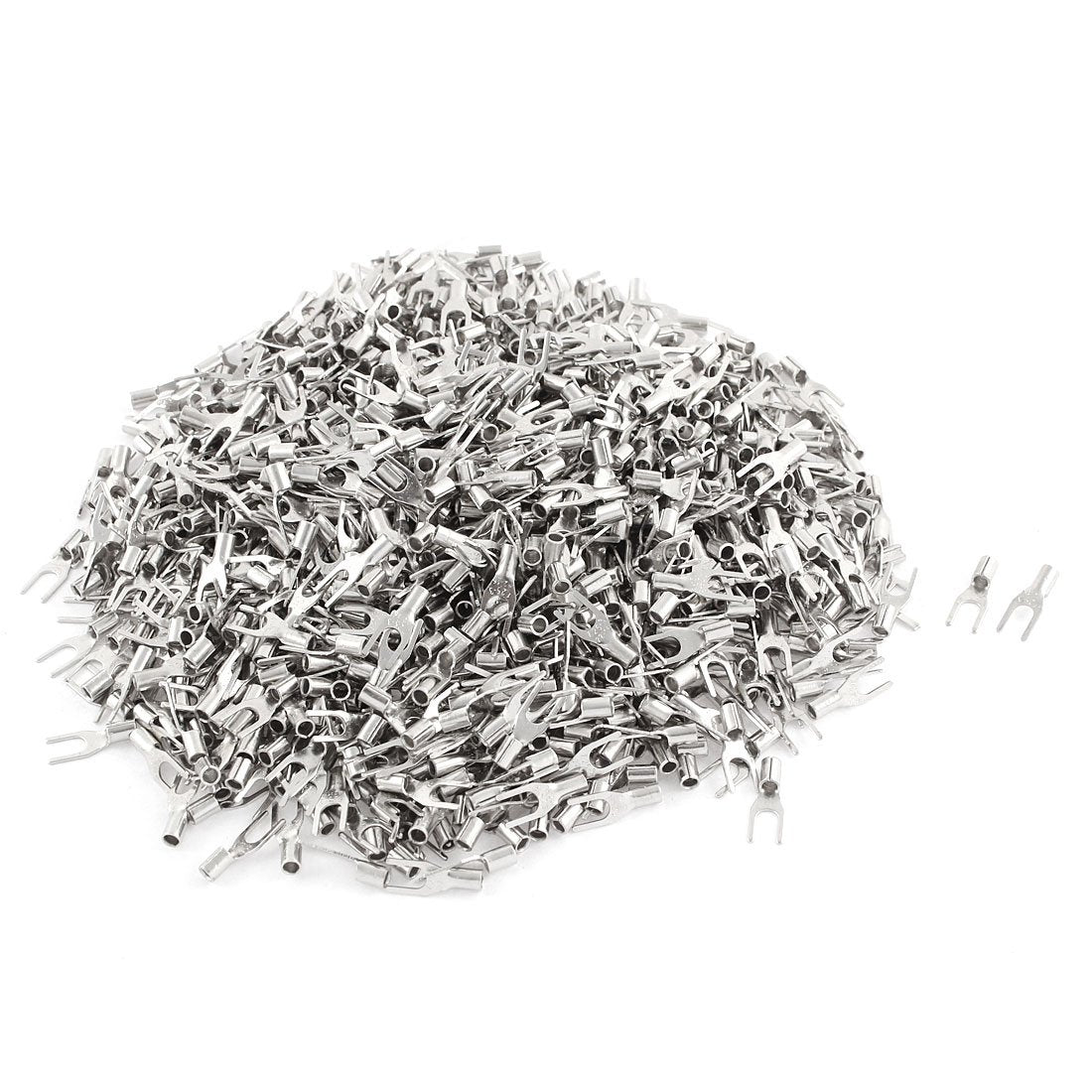 Non-Insulated Fork AWG 22-16 Cable Terminal Wire Connectors with 1000 Piece
