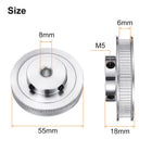 GT-2 Pulley Synchronous Wheel 80 Teeth 8mm Bore, Fit with 6mm Width Belt, Aluminum Alloy Timing Pulley Wheel with a Wrench for 3D Printer, CNC Machine