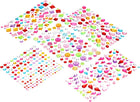 560 Pcs Gems Stickers for Crafts, 1 Set Self-Adhesive Gems Bling Mixed Shape Rhinestone Stickers, Crystal Crafts Jewelry Stickers for Party Table Decorations, Multicolor