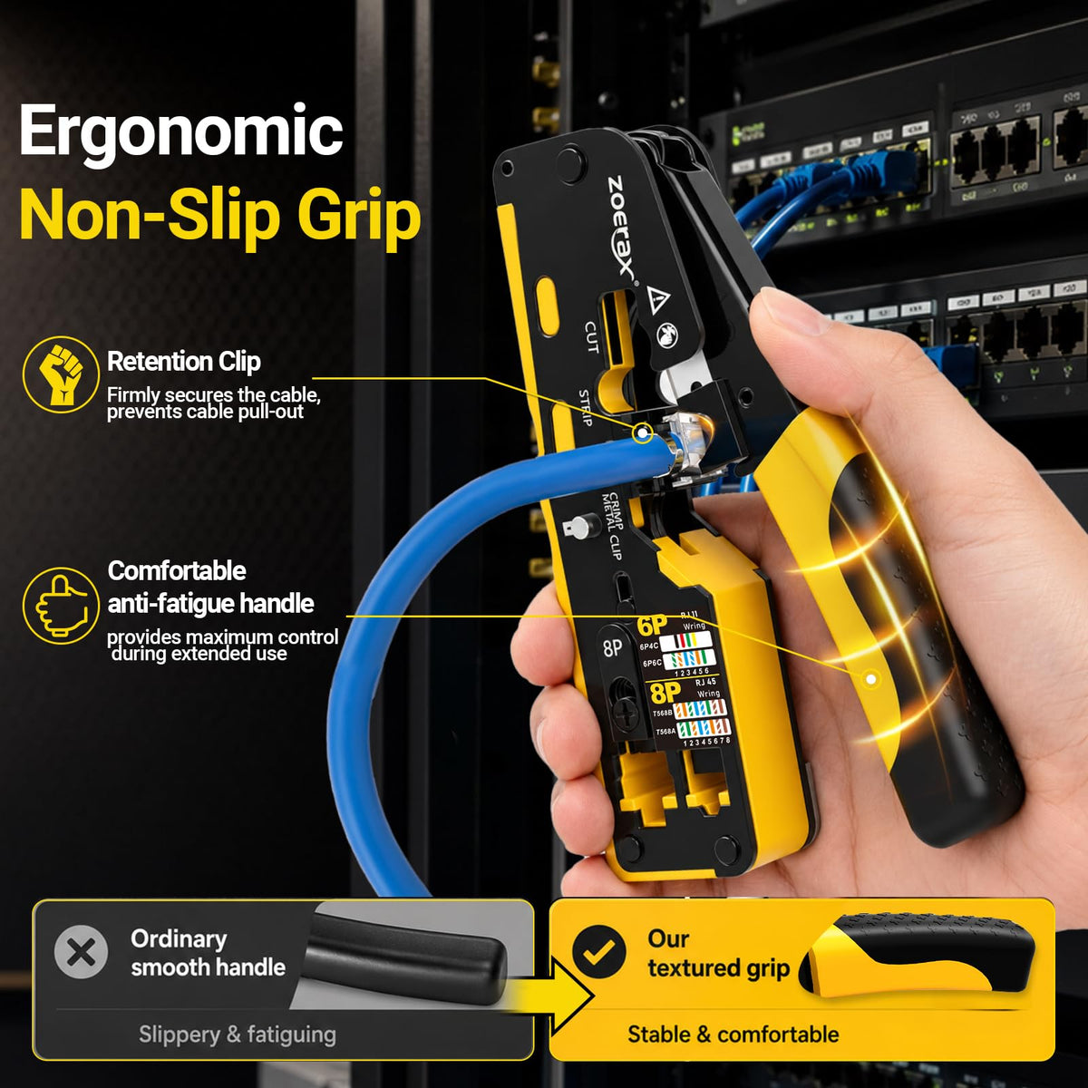 LinkMejor RJ45 Geçiş Bükme Araç Kiti Cat7/Cat6/Cat5 için