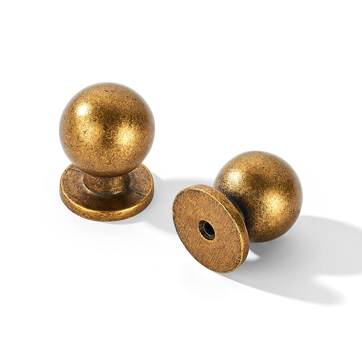 LinkMejor 10 Pack 1 Inch (25mm) Diametru Rotund Solid Vintage Antichizat Finisaj Bronz Bucătărie Cuptor de Chiuvetă Butoane, Butoane de Cuptor Sferice.